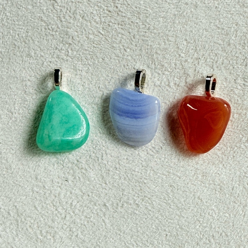 Crystal Gemstone Pendants Set of 3